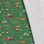 Cars, green - Jersey fabric