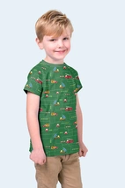 Cars, green - Jersey fabric