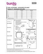 Burda 9200 - Accessoarer