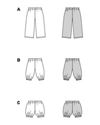 Burda 9202 - Byxa Shorts - Flicka Pojke Baby