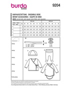 Burda 9204 - Byxa Jumpsuit Tröja - Baby
