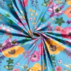 Saga, turquoise - Knit fabric