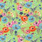 Saga, lime - Trikåtyg