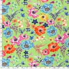 Saga, lime - Trikåtyg