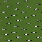 Polisbilar, grön - Trikåtyg