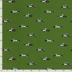 Polisbilar, grön - Trikåtyg