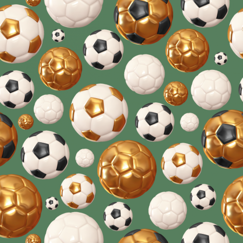 Gold ball green - Jersey fabric