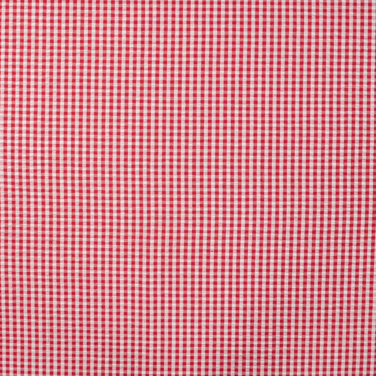Röd/vit rutigt - Seersucker