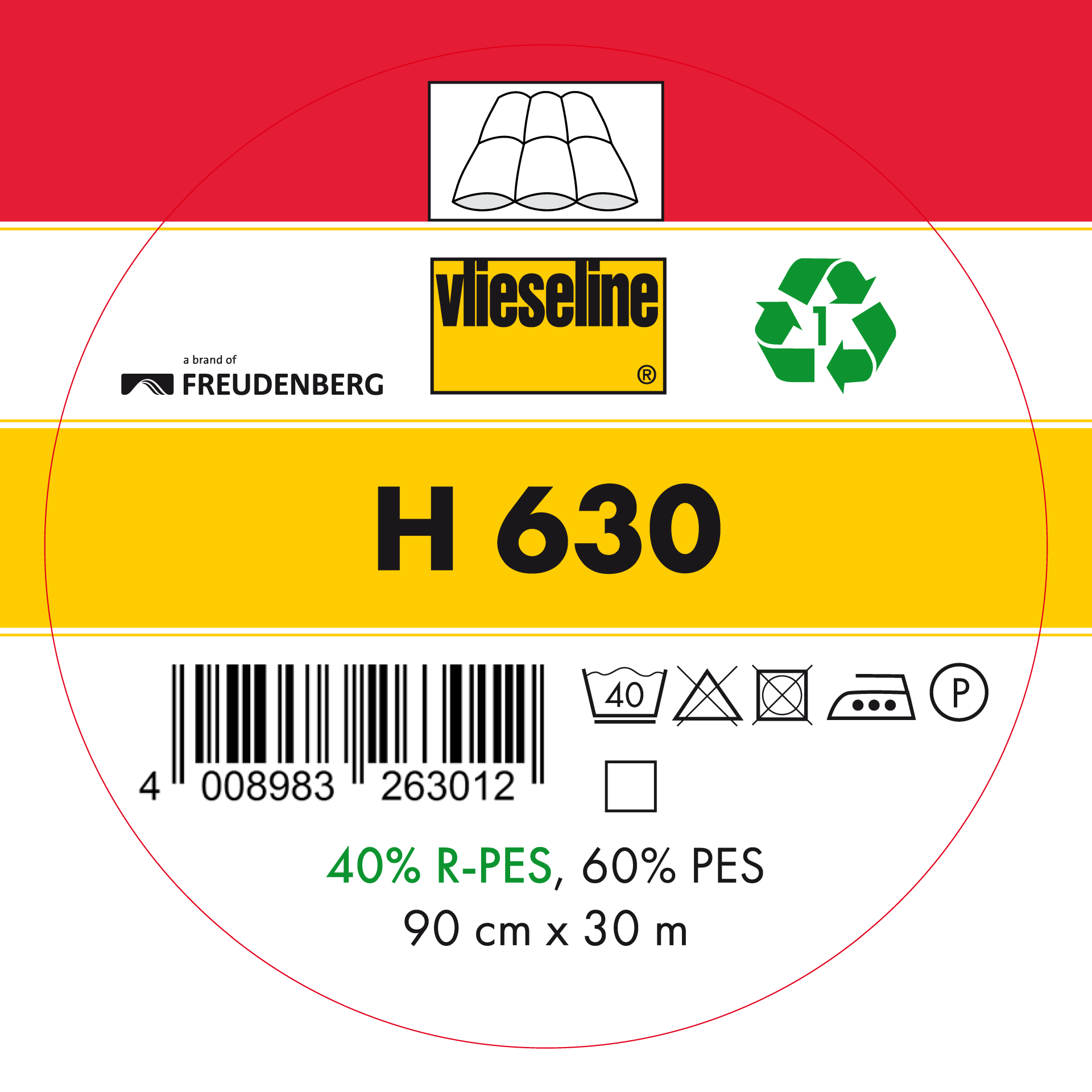 Vlieselin H630  "THERMO" med klister Rulle - 30 m