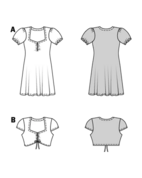 Burda 9214 - Klänning Top - Flicka