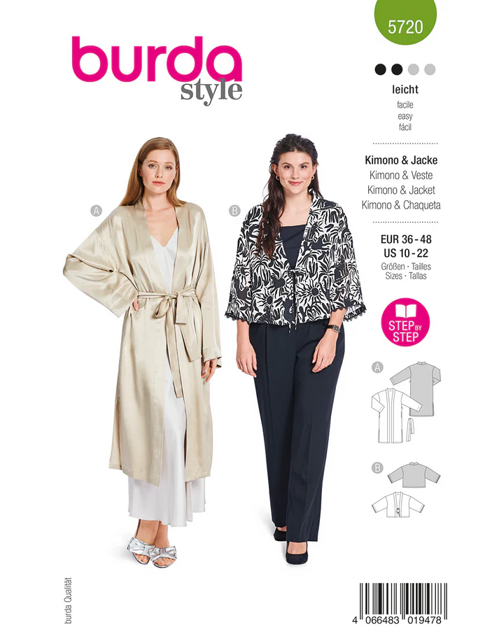 Burda 5720 - Jacka Pyjamas - Dam