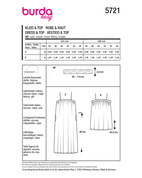 Burda 5721 - Klänning Top - Dam