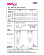 Burda 5722 - Byxa - Herr