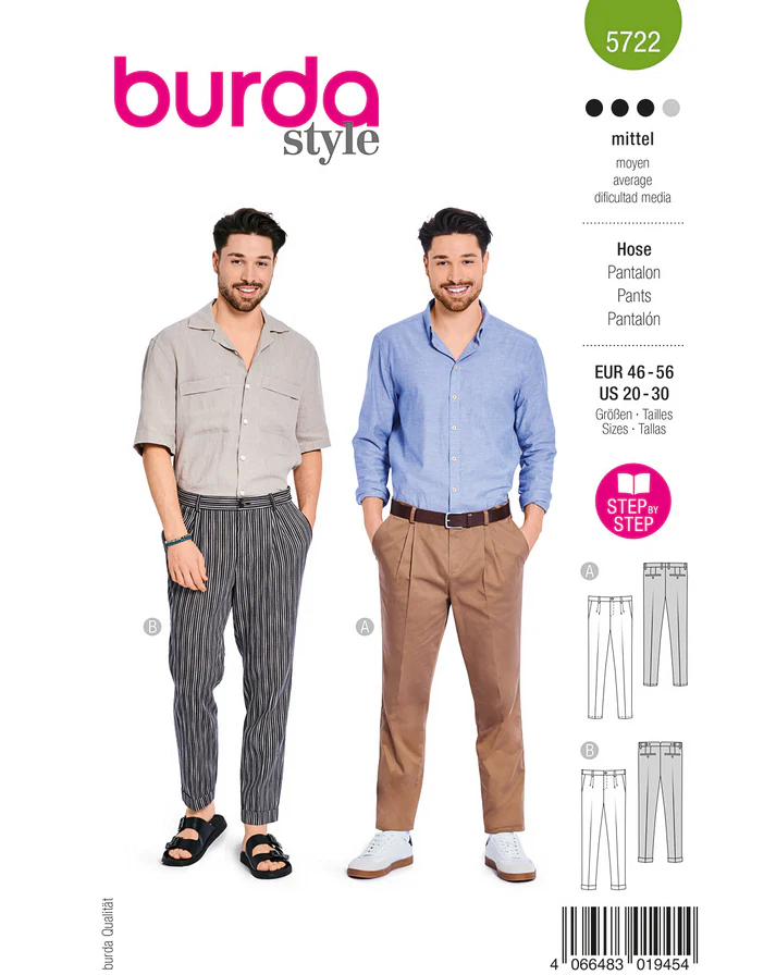 Burda 5722 - Byxa - Herr