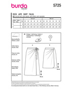 Burda 5725 - Kjol - Dam