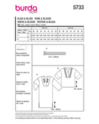 Burda 5734 - Blus Väst - Dam