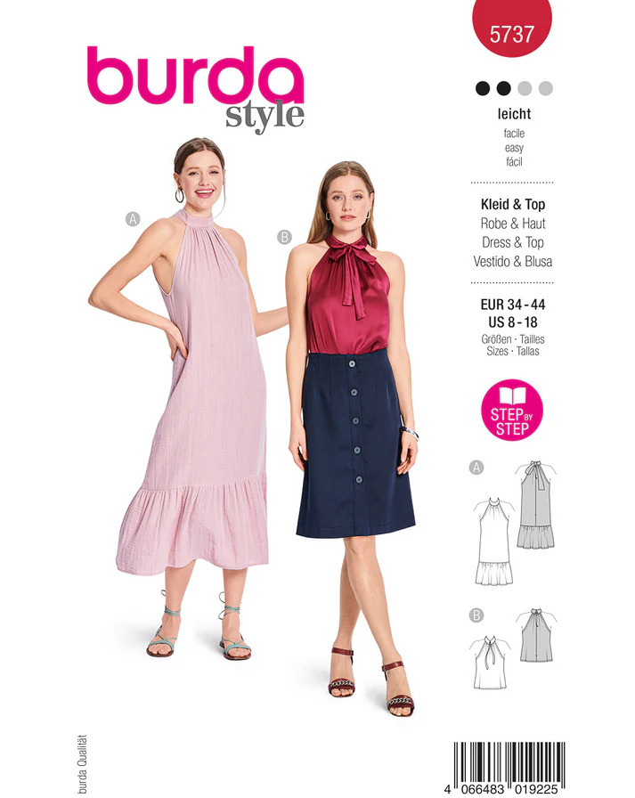 Burda 5737 - Klänning Top - Dam