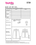 Burda 5739 - Kjol - Dam