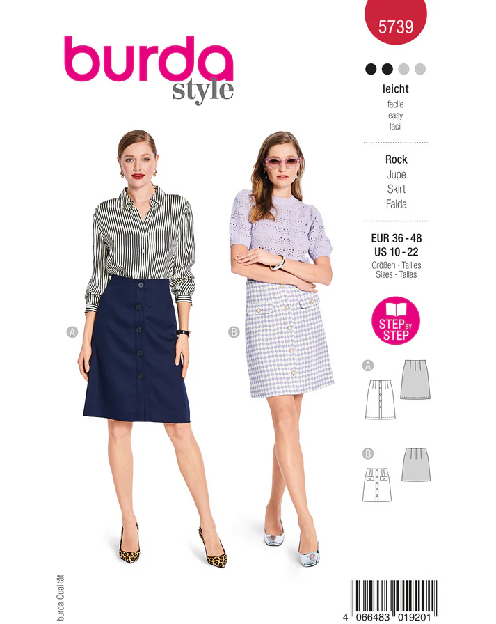 Burda 5739 - Kjol - Dam