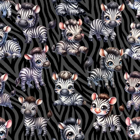 Cute Zebra Black - jogging