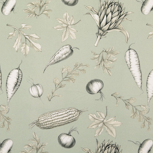 vegetables green - Cotton fabric, Woven