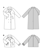 Burda 5747 - Dam - Trenchcoat