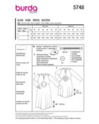 Burda 5748 - Dam - Midiklänningar