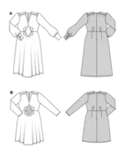 Burda 5748 - Dam - Midiklänningar