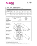 Burda 5749 - Dam - Jeansjacka