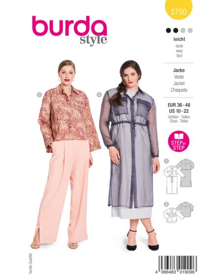 Burda 5750 - Dam - Jacka Med Fickor.