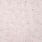 Broderade blommor, rosa - Mjuk Tyll