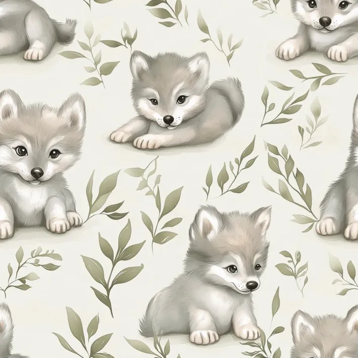 Baby wolf - Trikåtyg