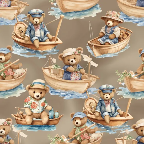 Boat Bear - Trikåtyg