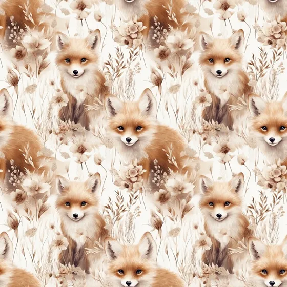 Foxes, sand - Trikåtyg