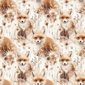 Foxes, sand - Trikåtyg