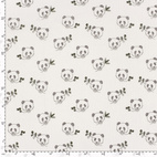 Panda - Digitaltryckt Muslin tyg