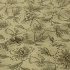 Flower, dusty khaki - Muslin