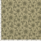 Flower, dusty gul - Muslin