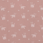 Kattie, rosa - Digitaltryckt Muslin tyg