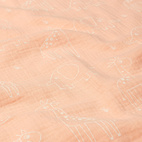 Animal, peach - Digitaltryckt Muslin tyg