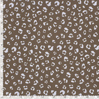 Leo, dark taupe - Digitaltryckt Muslin tyg