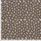 Leo, dark taupe - Digitaltryckt Muslin tyg