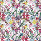 Tropiska blommor - Digitaltryckt Muslin tyg