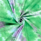Tie Dye, grön  - Trikåtyg