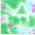 Tie Dye, grön  - Trikåtyg