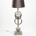 Lion - Bordslampa antik Silver