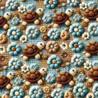 3D sköldpaddor  - Trikåtyg