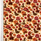 3D cute dinos  - Trikåtyg