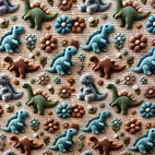 3D dinos 2 - Trikåtyg