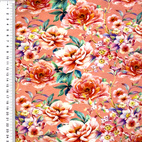 Printed Watercolor Flowers  - Trikåtyg